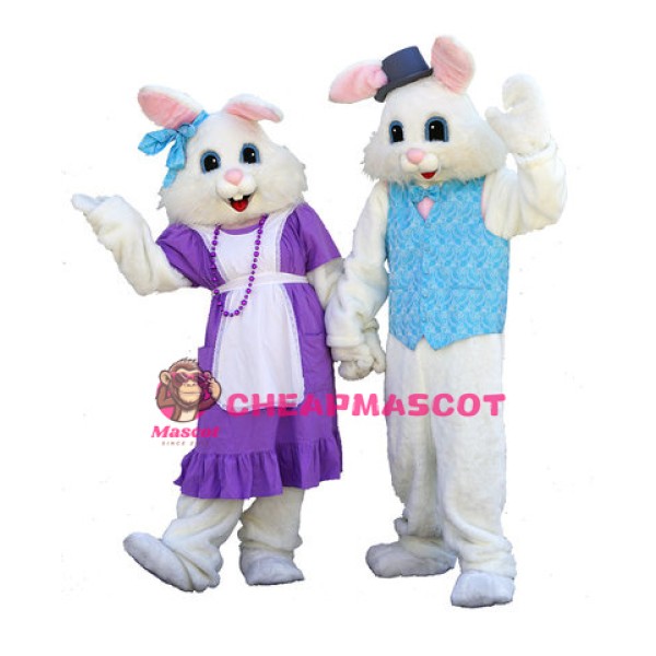 Lovely Mr & Mrs Bunny Mascot Costume