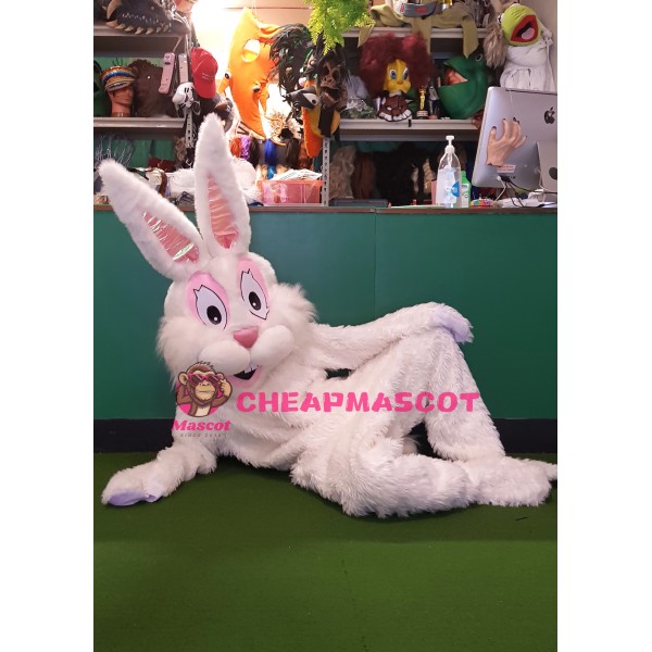 Superb Friendly White Rabbit Mascot Costume