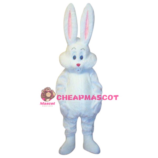 Superb Cute White Easter Bunny Rabbit Mascot Costume