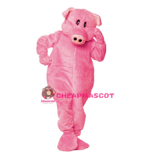 Superb Pink Pig Mascot Costume