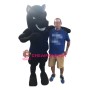 Superb Power Black Horse Mascot Costume