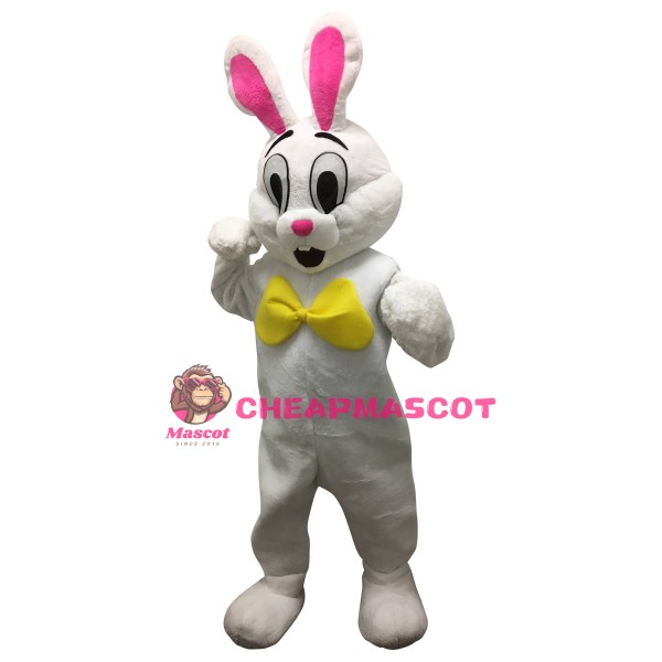 Affordable Happy White Rabbit Mascot Costume