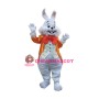 Orange Suit Easter Bunny Mascot Costume