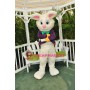 Superb Purple Suit Easter Bunny Mascot Costume