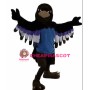Superb Black Hawk Mascot Costume