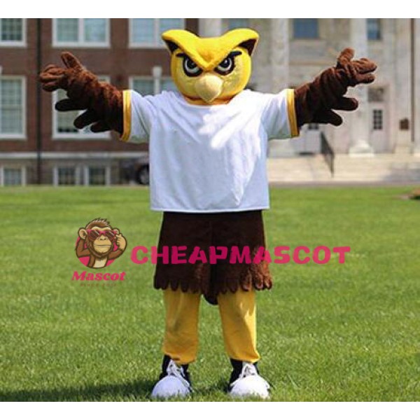 College Yellow Owl Mascot Costume