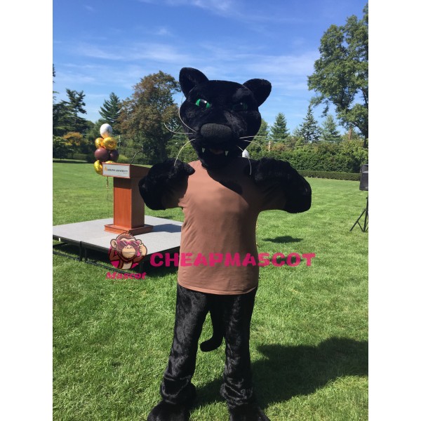 Superb Sport Black Panther Mascot Costume