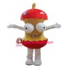 Red Apple Core Mascot Costume