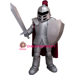 Power Spartan Silver Knight Mascot Costume