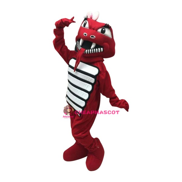 Funny Red Cobra Mascot Costume