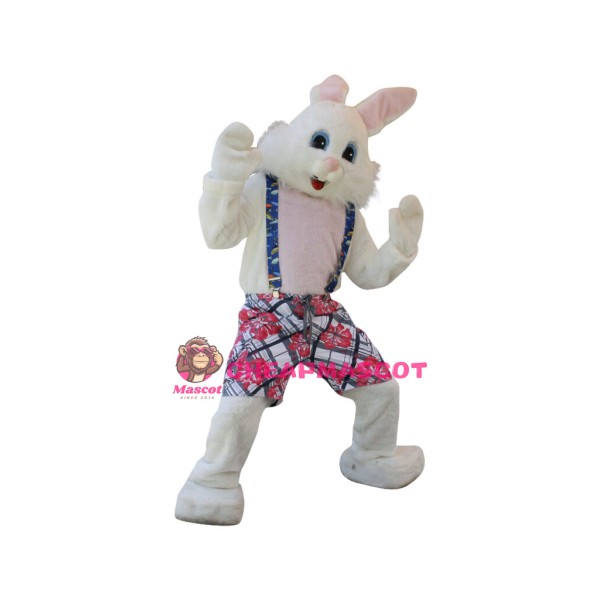 Lovely White Easter Bunny Mascot Costume