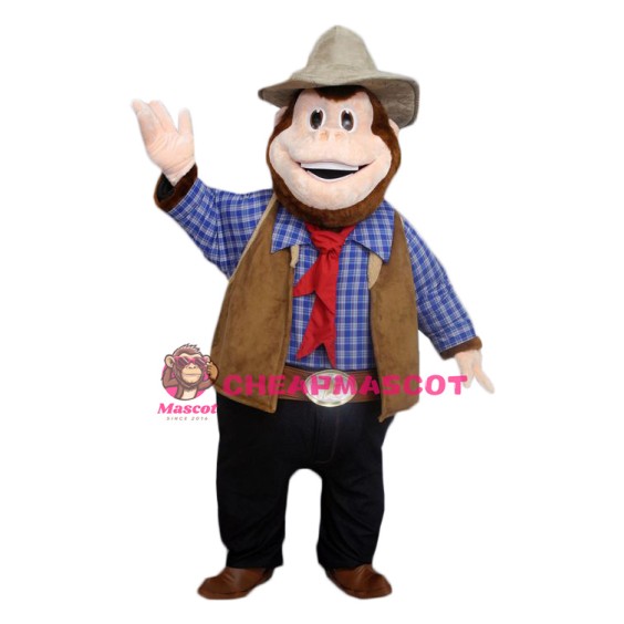 Sheriff Monkey Mascot Costume