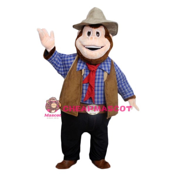 Sheriff Monkey Mascot Costume