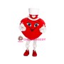 Happy Red Heart Mascot Costume