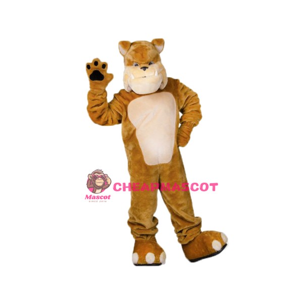 Fierce Brown Bulldog Mascot Costume
