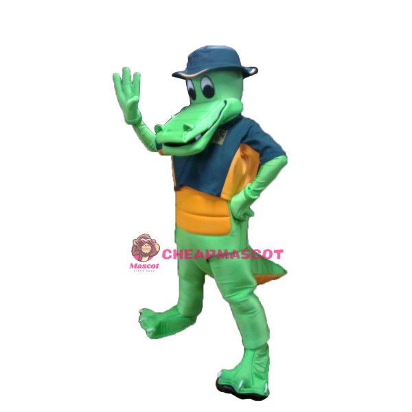 Superb Happy Crocodile Mascot Costume
