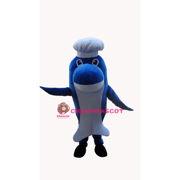 Affordable Chef Dolphin Mascot Costume