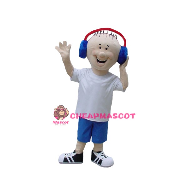 Superb Music Boy Mascot Costume