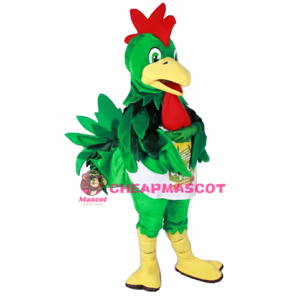 Green Chicken Mascot Costume