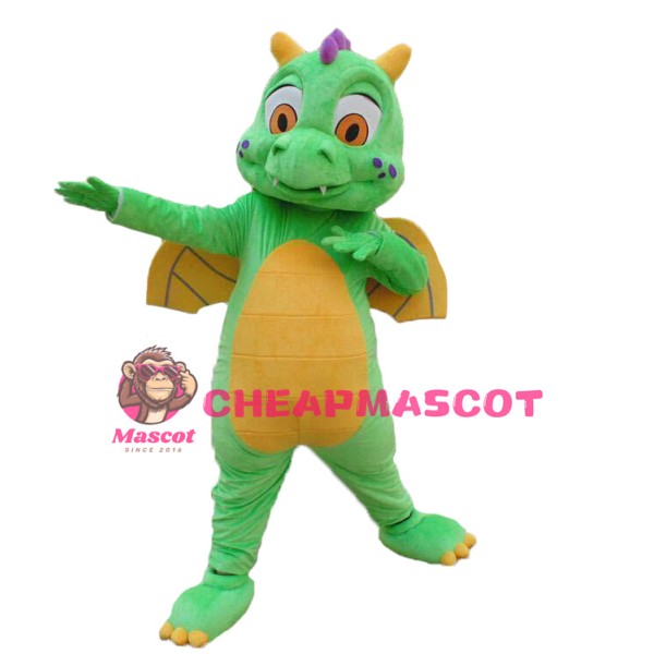 Affordable Green Dragon Mascot Costume
