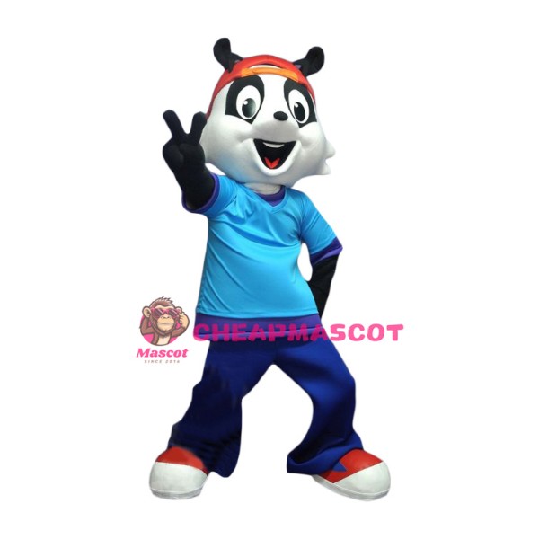 Happy Panda Boy Mascot Costume