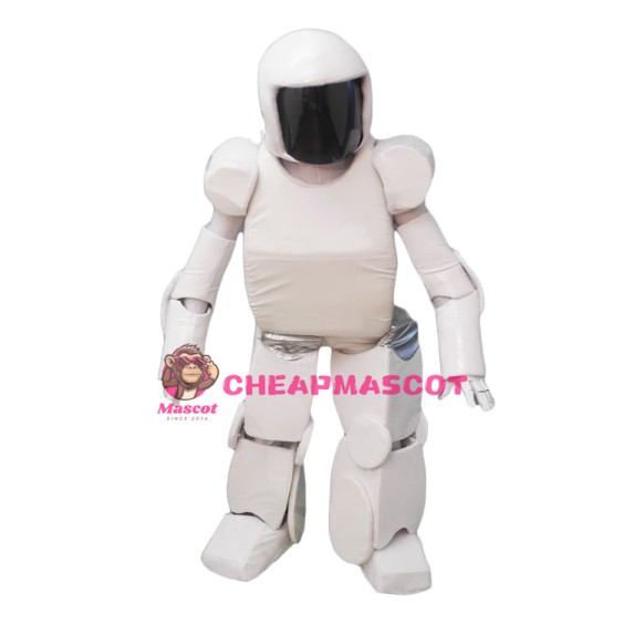 Superb White Robot Mascot Costume