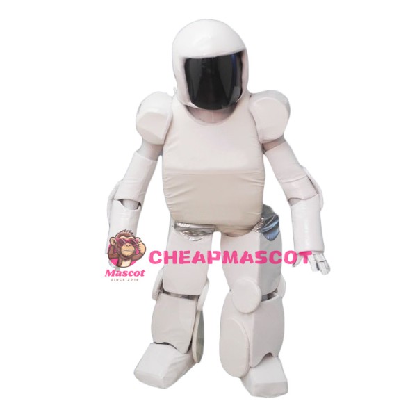 Superb White Robot Mascot Costume