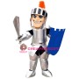 Power Silver Spartan Mascot Costume
