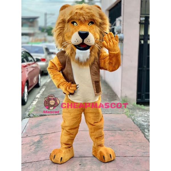 Superb Realistic Lion Mascot Costume
