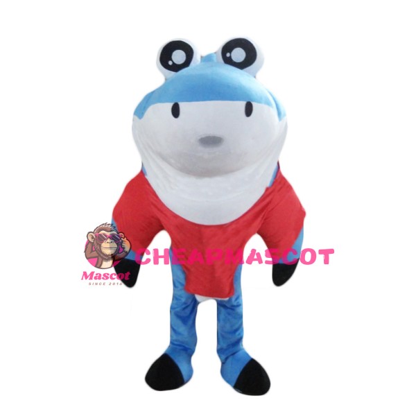 Super Cute Blue Shark Mascot Costume