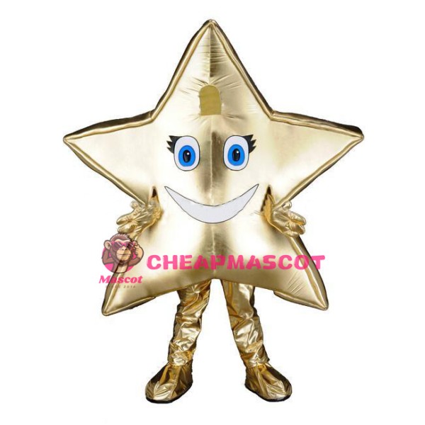 Golden Star Mascot Costume