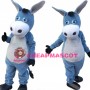 Cute Blue Donkey Mascot Costume