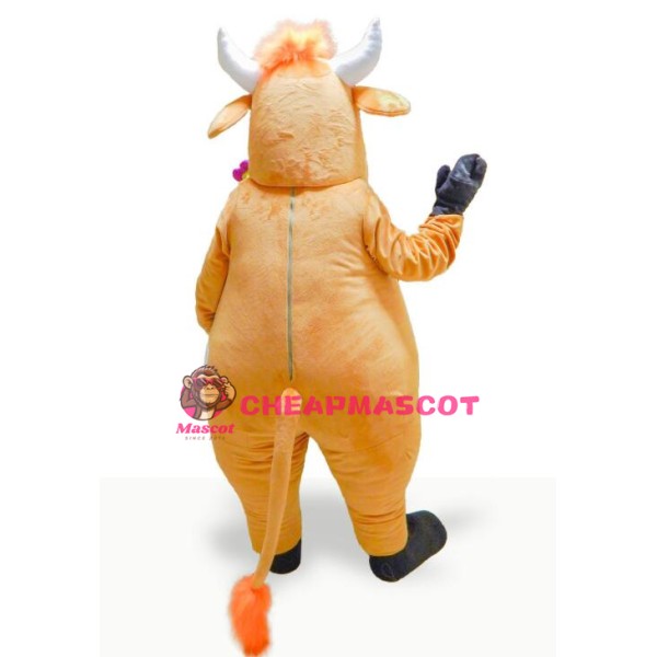 Yellow Cow Mascot Costume