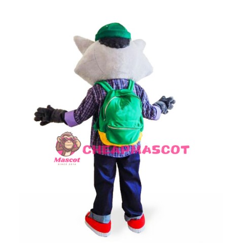 College Lightweight Raccoon Mascot Costume