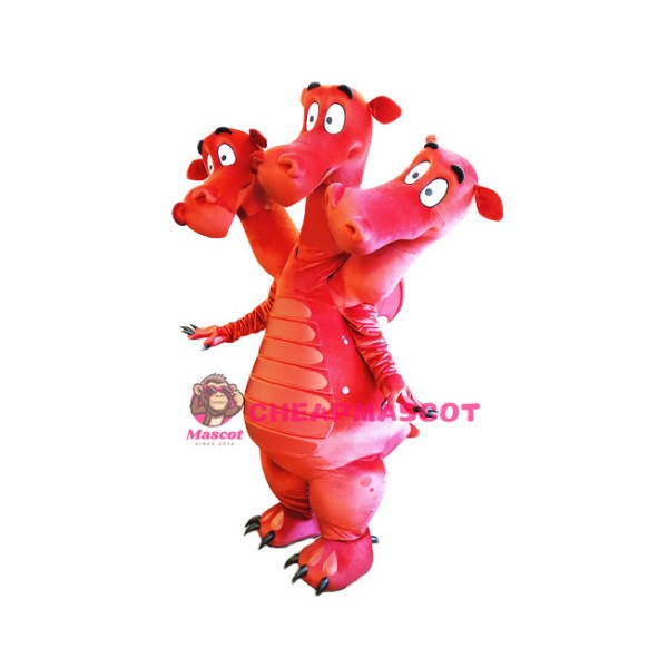 Three Head Dragon Mascot Costume