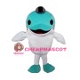 Blue Lightweight Dolphin Mascot Costume