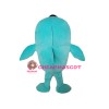 Blue Lightweight Dolphin Mascot Costume