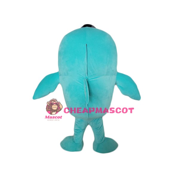 Blue Lightweight Dolphin Mascot Costume