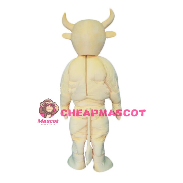 Power Yellow Bull Mascot Costume