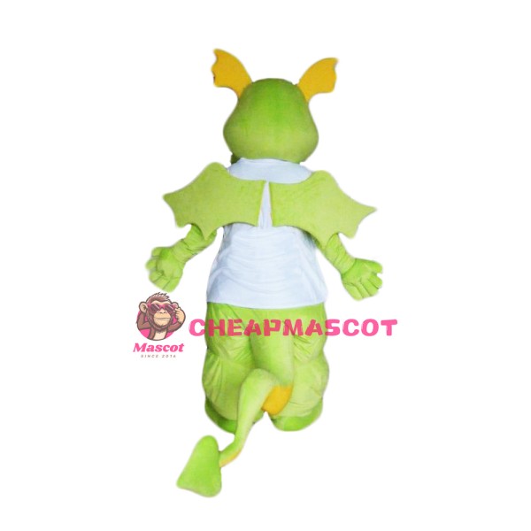 Happy Lightweight Green Dragon Mascot Costume