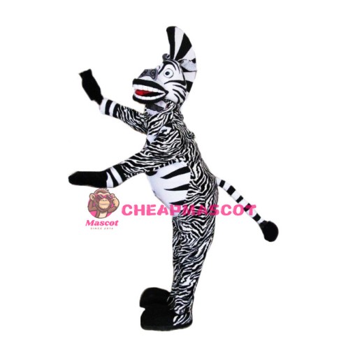Happy Lightweight Zebra Mascot Costume