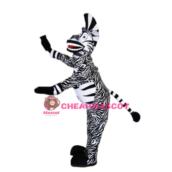 Happy Lightweight Zebra Mascot Costume