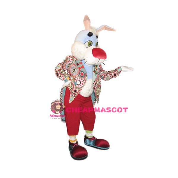 Red Nose Rabbit Mascot Costume