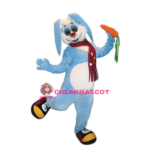 Blue Lightweight Rabbit Mascot Costume
