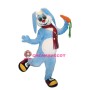 Blue Lightweight Rabbit Mascot Costume