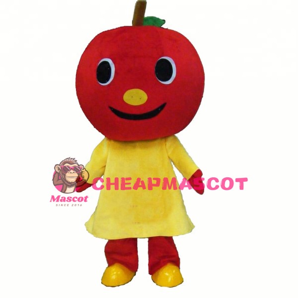 Smile Red Apple Mascot Costume