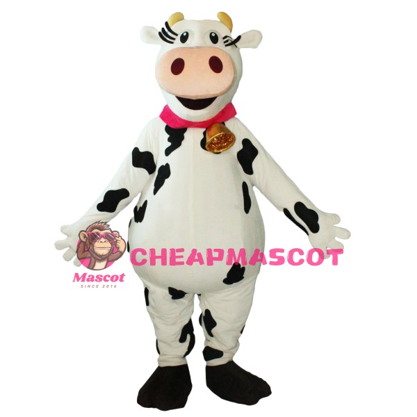 Happy Lightweight Milk Cow Mascot Costume