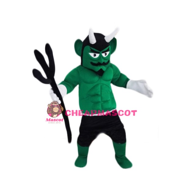 Green Devil Mascot Costume
