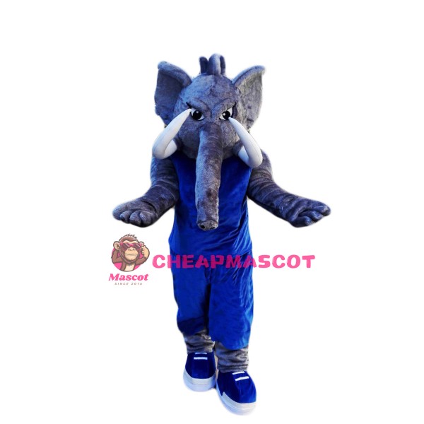 College Power Elephant Mascot Costume