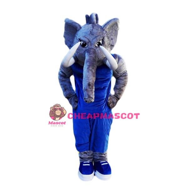 College Power Elephant Mascot Costume